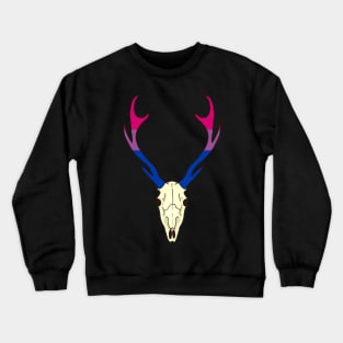 Bisexual Pride Deer Skull Crewneck Sweatshirt